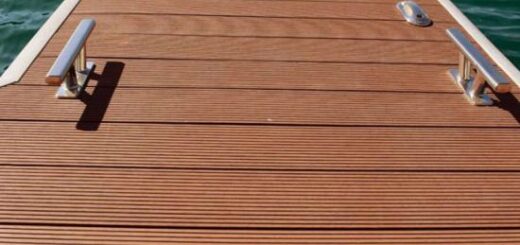 Colorful wood plastic composite pool decking