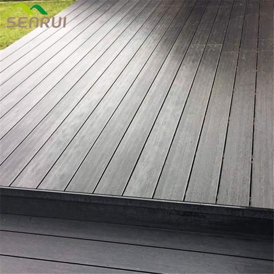 Dark gray outdoor plastic wood decking