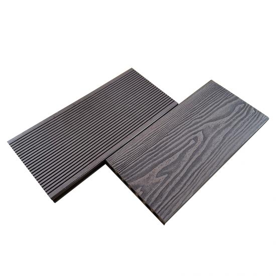 Deep wood grain decking boards with round hole