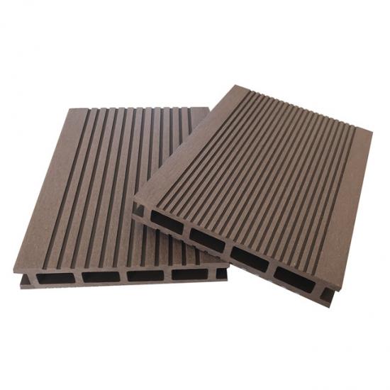 Hollow plastic composite outdoor flooring