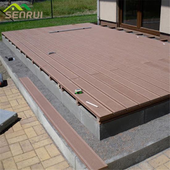 Round hollow wood plastic composite decking