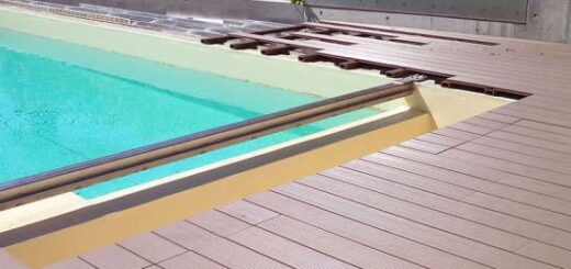 Swimming pool wood plastic waterproof decking