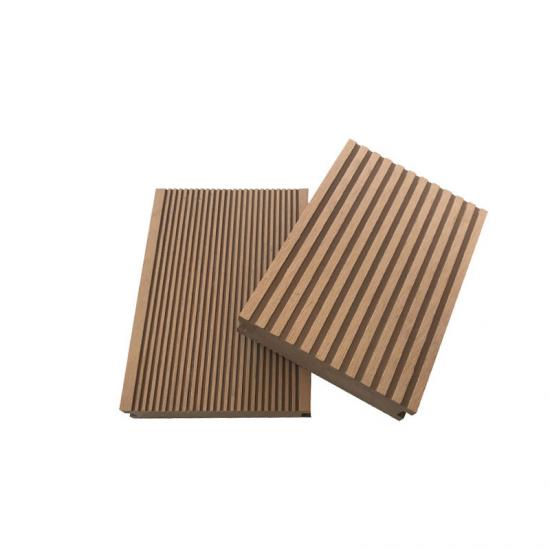 Wood plastic composite solid outdoor decking