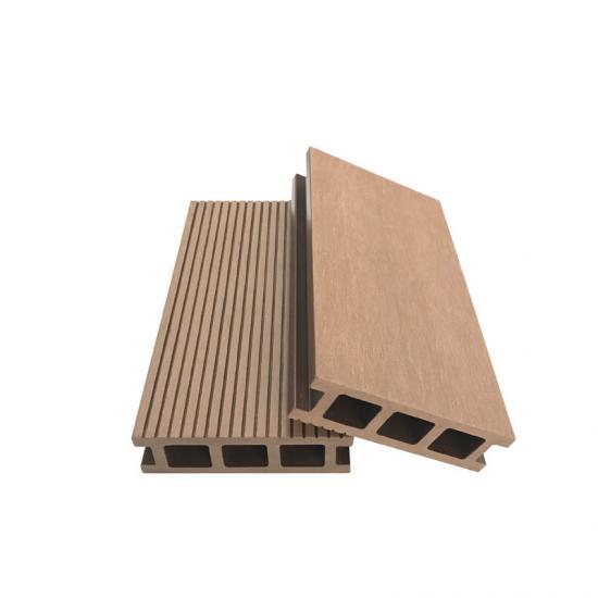 Wood plastic hollow composite decking